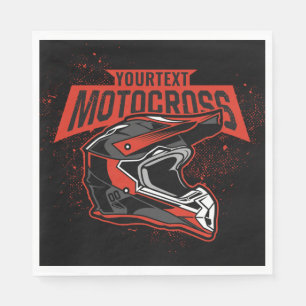 Serviette En Papier Casque de course de motocross motocross personnali