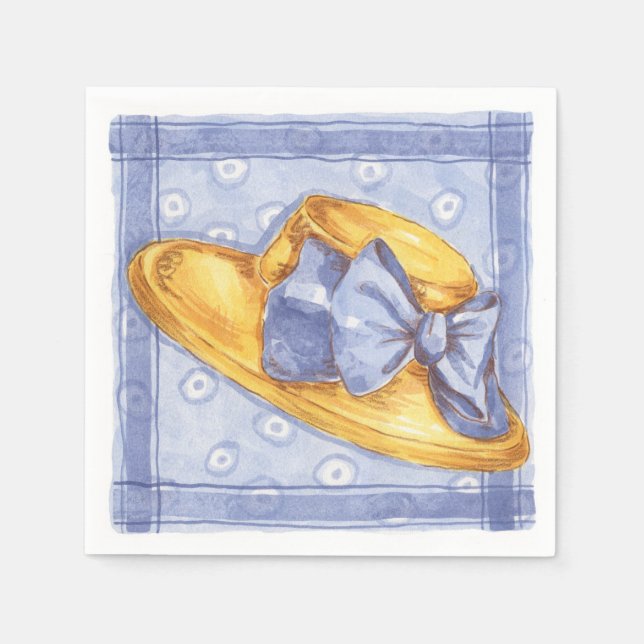 Serviette En Papier Casquette bleu - Papier (Devant)