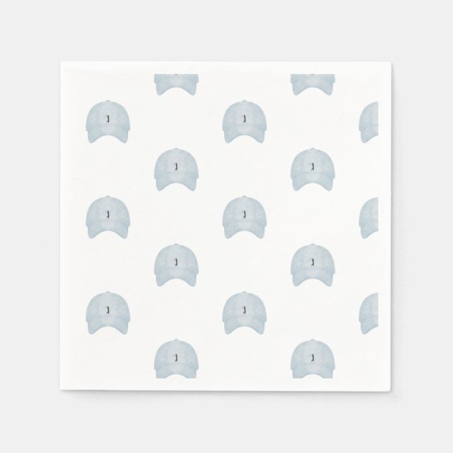 Serviette En Papier Casquette de golf bleu naptkin (Devant)