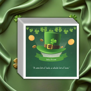 Serviette En Papier Casquette de la Saint-Patrick Shamrock Baby shower