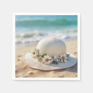 Serviette En Papier Casquette de plage d'été