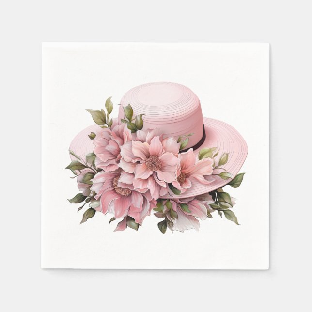 Serviette En Papier Casquette floral (Devant)