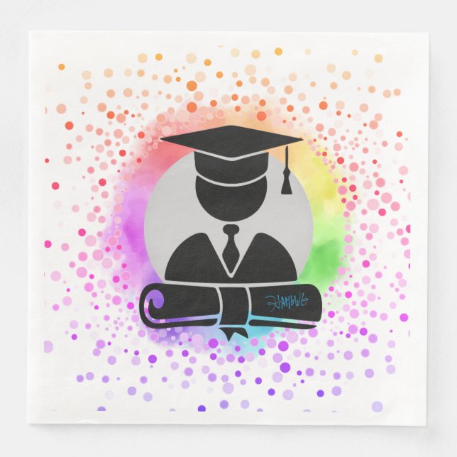 Serviette En Papier Casquette Napkin et Gown HAMbyWG (Devant)