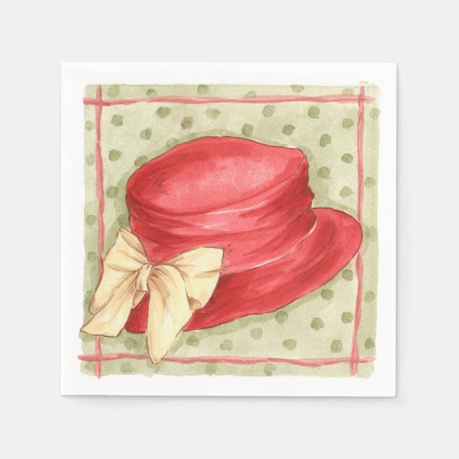 Serviette En Papier Casquette rouge - Papier (Devant)