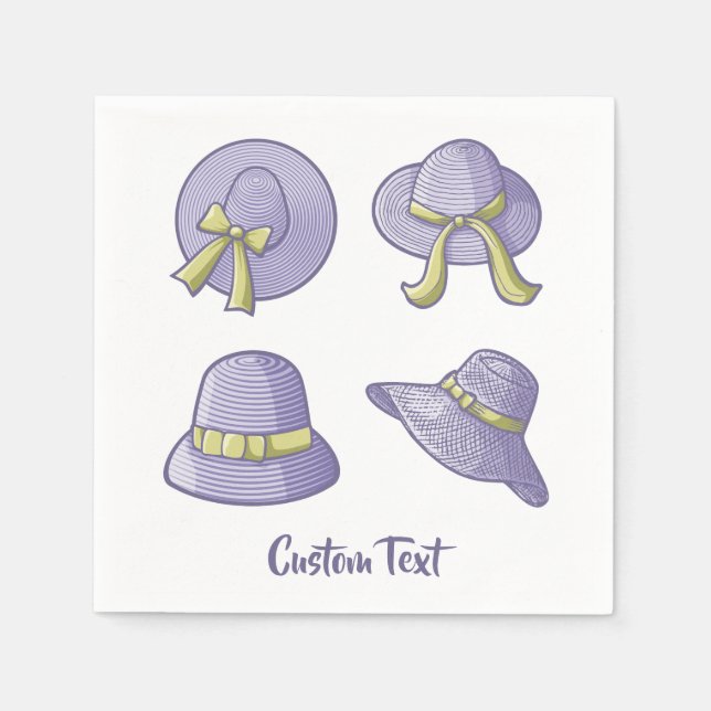 Serviette En Papier Casquettes d'été Lilac (Devant)