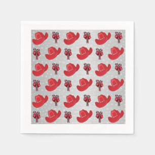 Serviette En Papier Casquettes Et Sucres de canne De Noël Occidentaux