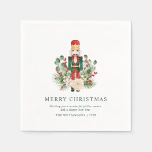 Serviette En Papier Casse-Noisette de Noël Nom de Famille Personnalisé