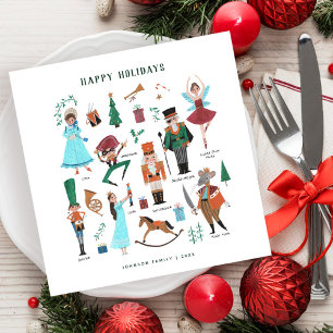 Serviette En Papier Casse-noisette mignon ballet de Noël