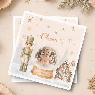Serviette En Papier Casse-Noisette Photo Boule à Neige Douce Première