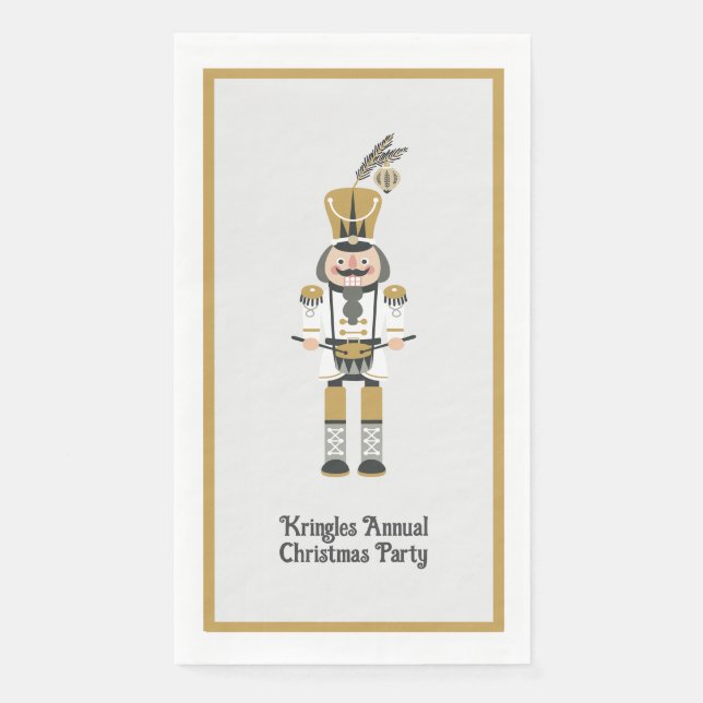 Serviette En Papier Casse-noisette scandinave fête Noël (Devant)