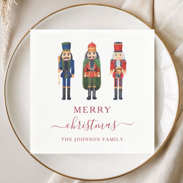 Serviette En Papier Casse-noix festifs scénario Noël (Festive Nutcrackers Script Christmas Napkins)