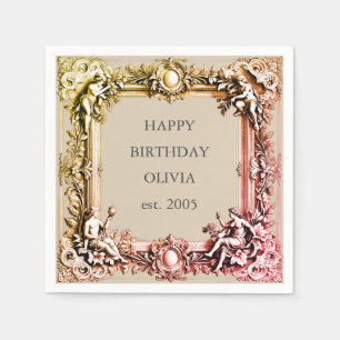 Serviette En Papier Casserole Victorienne personnalisée - brun mocha