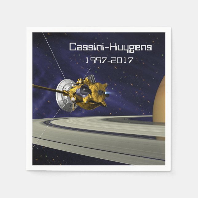 Serviette En Papier Cassini Huygens Saturn Mission Spacecraft (Devant)