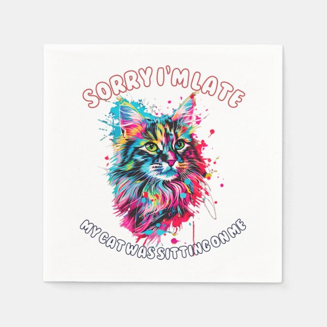 Serviette En Papier Cat (Devant)