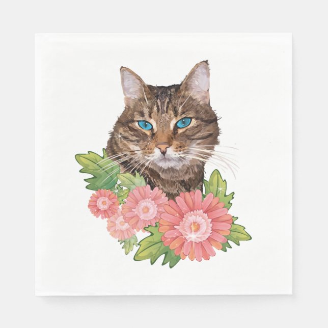 Serviette En Papier cat                           (Devant)