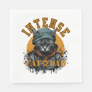 Serviette En Papier CAT DAD INTENSE Chats et chatons Design