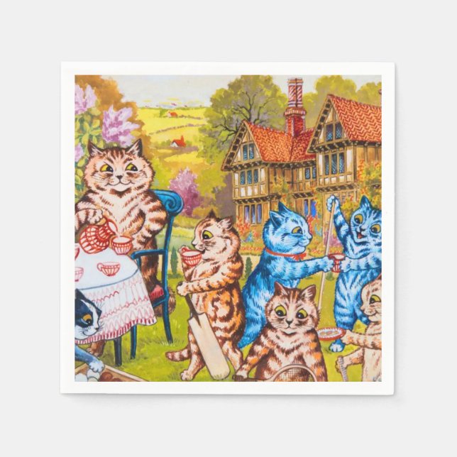 Serviette En Papier Cat Garden Party (Devant)