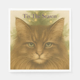 Serviette En Papier Cat Humor Christmas