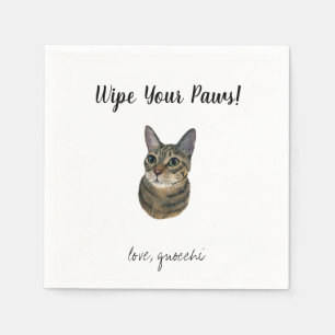 Serviette En Papier Cat Mariage Cocktail Napkins