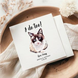 Serviette En Papier Cat Mariage Cocktail Napkins