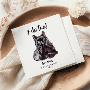 Serviette En Papier Cat Mariage Cocktail Napkins