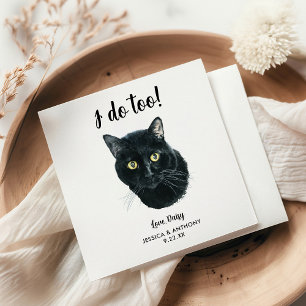 Serviette En Papier Cat Mariage Cocktail Napkins