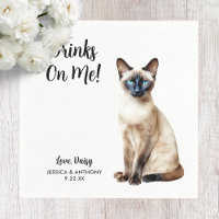 Cat Mariage Cocktail Napkins