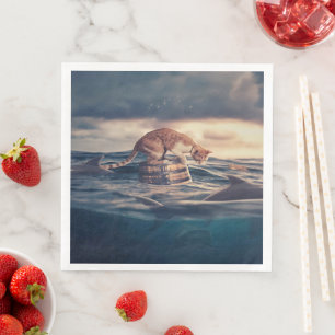 Serviette En Papier Cat Nap Dream ou cauchemar