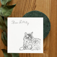 Cat Napkins pour cocktail mariage Napkin