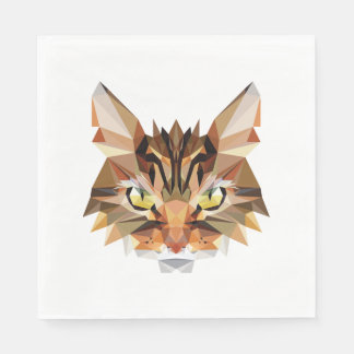 Serviette En Papier Cat polygon