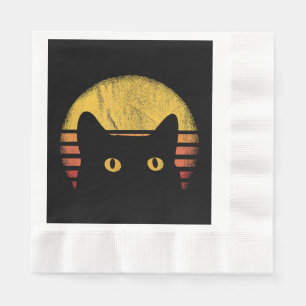 Serviette En Papier Cat Retro Vintage