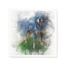 Catahoula léopard bleu en aquarelle