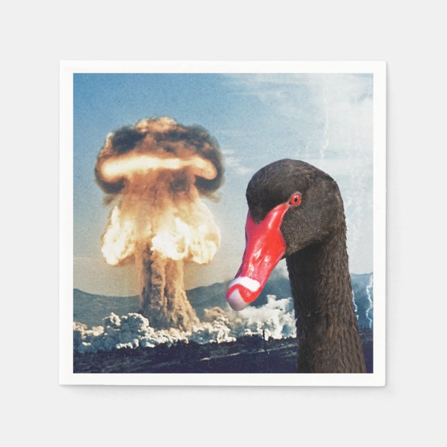Serviette En Papier Catastrophe du cygne noir (Devant)