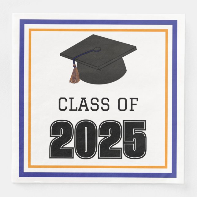 Serviette En Papier Catégorie 2025 Bleu et orange (Devant)