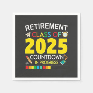 Serviette En Papier Catégorie de retraite du compte à rebours 2025 en 