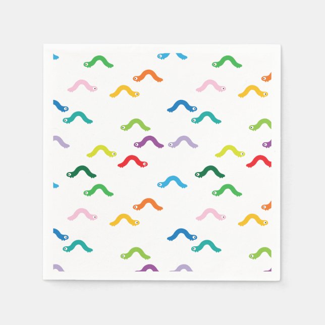 Serviette En Papier Caterpillar (Devant)