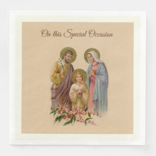 Serviette En Papier Catholique saint saint de Jésus Mary St Joseph de