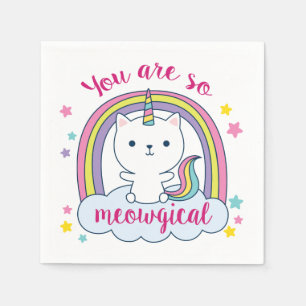 Serviette En Papier Caticorne   Serviettes   Vous êtes si Miaouïque