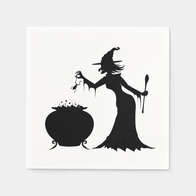 Serviette En Papier Cauldron de sorcière (Devant)