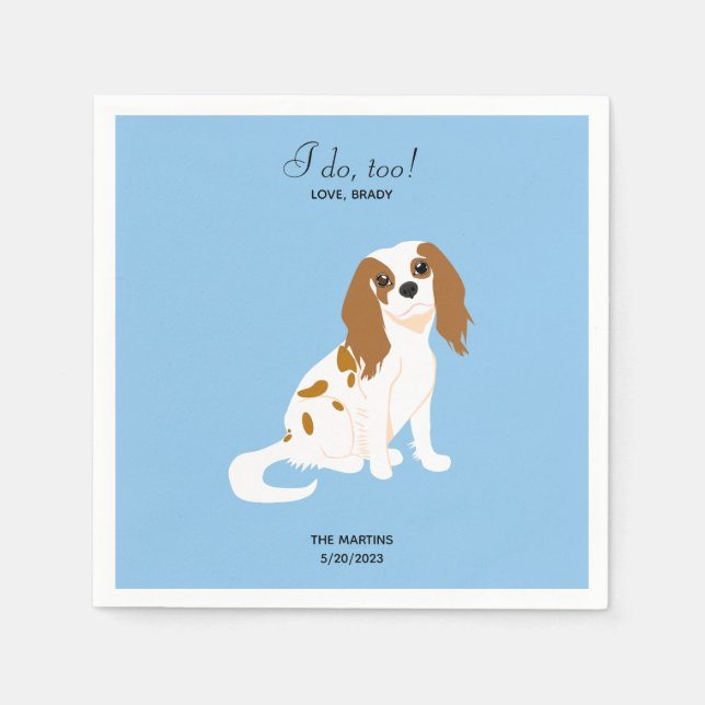 Serviette En Papier Cavalier King Charles Mariage Cocktail Napkins (Devant)