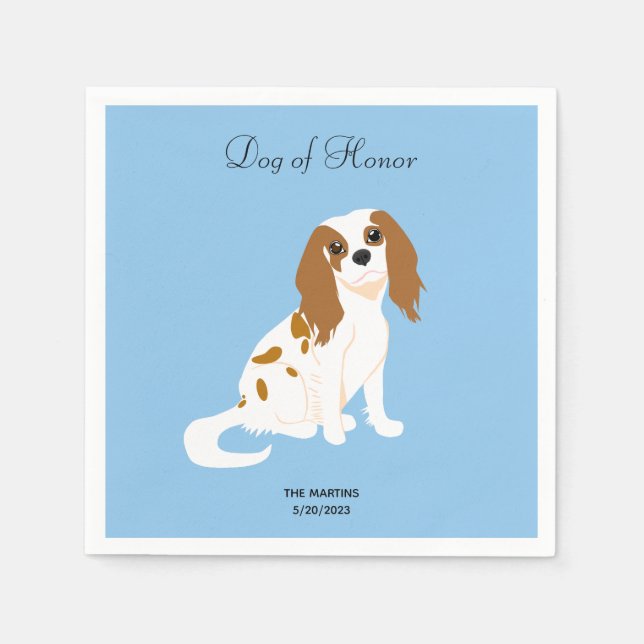 Serviette En Papier Cavalier King Charles Mariage Cocktail Napkins (Devant)
