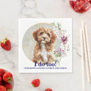 Serviette En Papier Cavapo Chien Mariage Napkins Avec Chiens Photo
