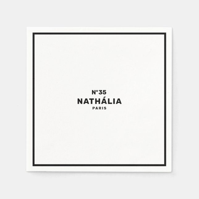 Serviette En Papier CC (Chic et classique) (Devant)