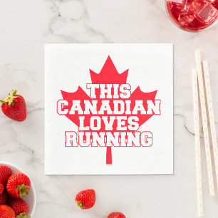 Serviette En Papier Ce Canadien aime courir