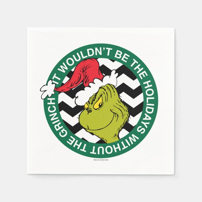 Serviette En Papier Ce ne serait pas les vacances sans Grinch (Devant)