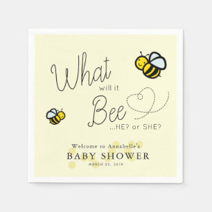 Serviette En Papier Ce qui il genre d'abeille indiquera le baby shower