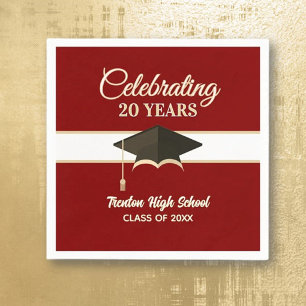 Serviette En Papier Célébration ! 20 ans de retrouvailles de classe