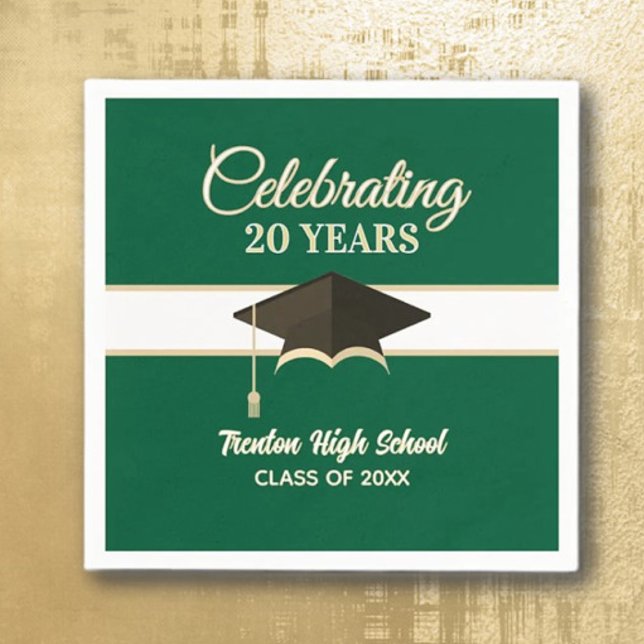 Serviette En Papier Célébration ! 20 ans de retrouvailles de classe  (Créateur téléchargé)