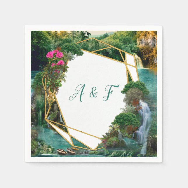 Serviette En Papier Célébration au lac Magical Imaginaire (Devant)