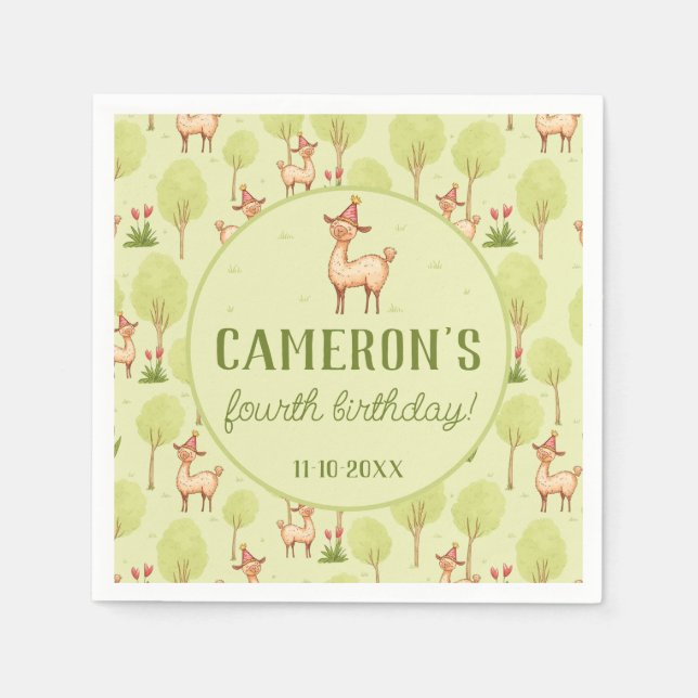 Serviette En Papier Célébration d'anniversaire pour enfants en plein a (Devant)